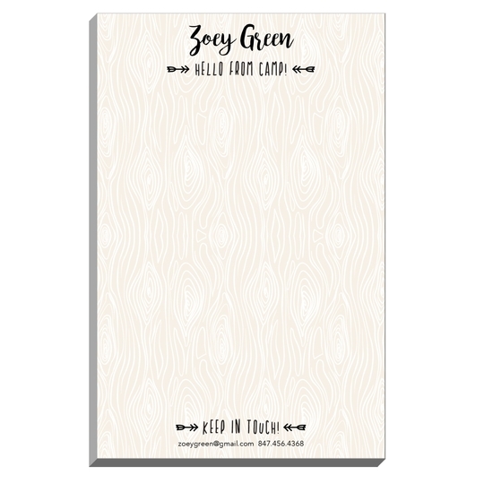 Woodgrain Style Camp Notepads